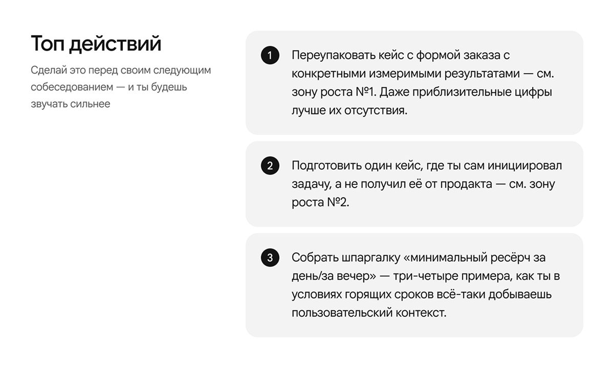 Топ действий